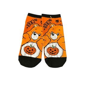 NEW adult novelty ankle socks one size 1 pair care bears pumpkin halloween